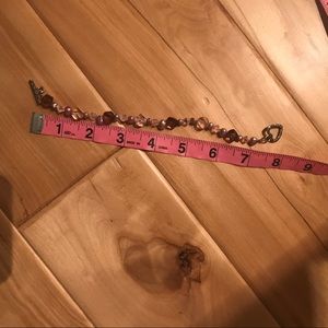 Pink and Purple Heart Clasp bracelet